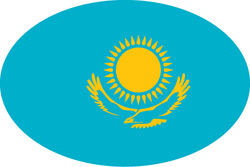 Printable Country Flag of Kazakhstan - Heart | Vector Country Flags of ...
