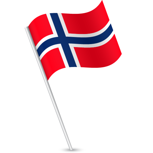 Norway Norwegian Flag Desk Set – 4x6 Inch Table Flag With Black Base & Staff