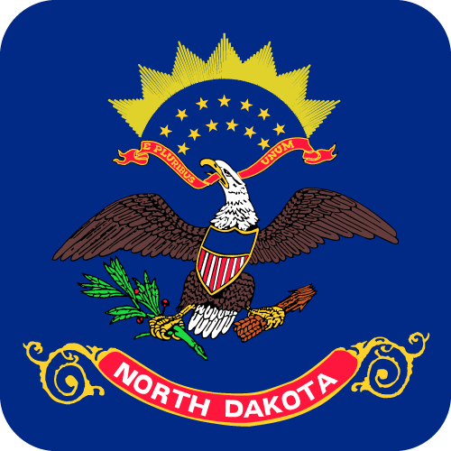 North Dakota - Button