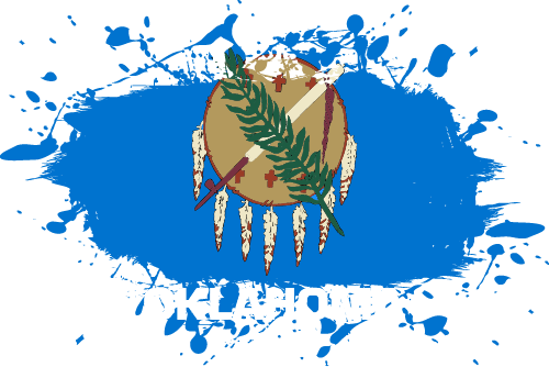 Oklahoma - Ink Splat