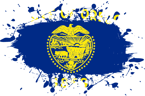 Oregon - Ink Splat