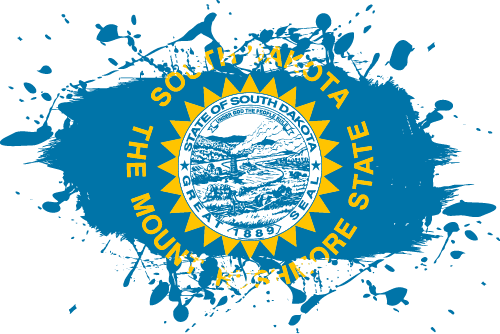 South Dakota - Ink Splat