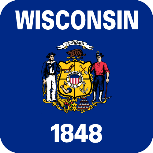 Wisconsin - Button