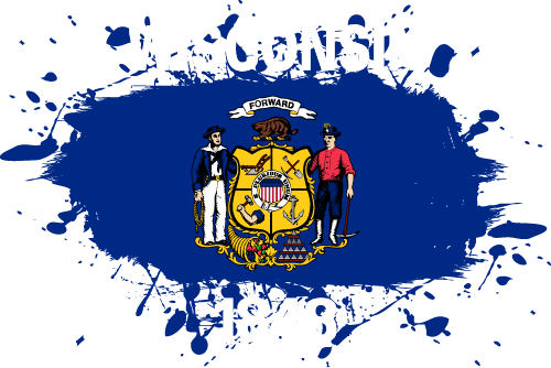 Wisconsin - Ink Splat